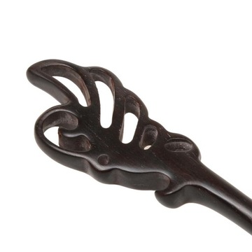 Винтажная резная деревянная заколка для волос с бабочкой, заколка для волос с шиньоном, аксессуары