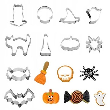 FOREMKI DO WYCINANIA CIASTECZEK NA HALLOWEEN 10SZTUK