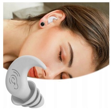 Силиконовые беруши для защиты ушей для путешествий во время сна белого цвета