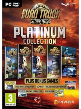 EURO TRUCK SIMULATOR 2 PC PL ED PLATINUM PODSTAWA + 3 dodatki 20 malowań
