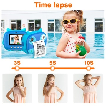 1080P Симпатичная детская камера мгновенного действия 12 МП Детская цифровая