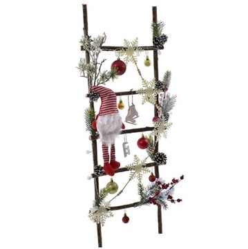 ДЕРЕВЯННАЯ ЛЕСТНИЦА ОРНАМЕНТ УКРАШЕНИЕ САНТА-СЛОН РОЖДЕСТВЕНСКИЙ СЛОН Боярышник ЕЛЕВАЯ КОМНАТА