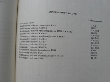Каталог КОНДЕНСАТОРОВ UNITRA 1972 г.