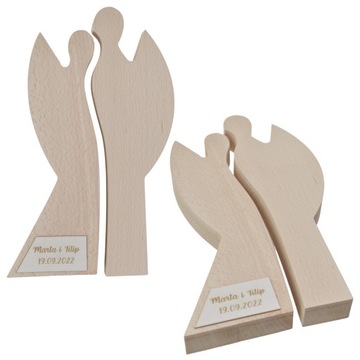 АНГЕЛ АНГЕЛЫ ПАРА УКРАШЕНИЯ ПОДАРОК ​​НА ДЕНЬ РОЖДЕНИЯ ГРАВИРОВКА