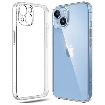 ETUI do IPHONE 14 PRZEZROCZYSTE WZMACNIANE 360° CLEAR CASE WYSPA + SZKŁO 9H