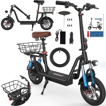 Skuter elektryczny dla dorosłych iscooter i12 500W Składany 36V 25KM/H 12