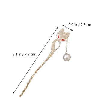 Заколка для волос тиара с лисьим жемчугом, женская, толстая