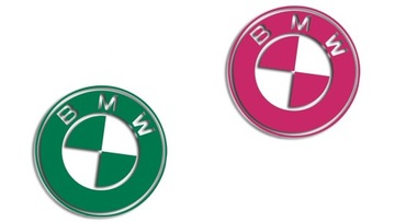 Наклейка с логотипом BMW в различных цветах!