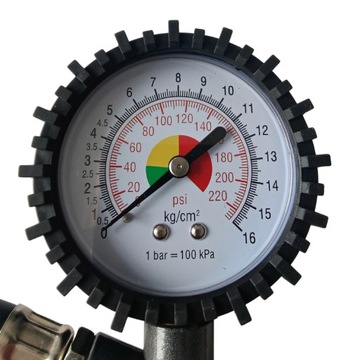 ПИСТОЛЕТ ДЛЯ НАКАЧИВАНИЯ ШИН КОЛЕС С КОМПРЕССОРОМ МАНОМЕТР НАСОС ШЛАНГ 16 БАР