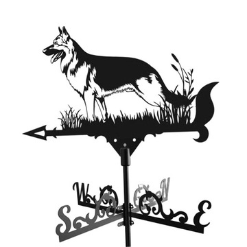 Dekoracyjna wiatrowskaz na dachach ogrodowych Mount Dog