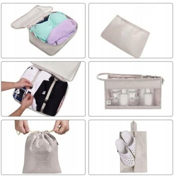 НАБОР ИЗ 7 УПАКОВОК-ОРГАНИЗАТОРОВ ДЛЯ ЧЕМОДАНА-ОРГАНИЗАТОРА