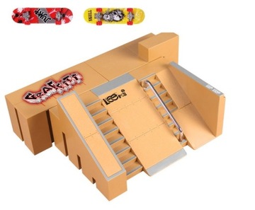 ZESTAW FINGERBOARD RAMPA SKATEPARK + 2 DESKOROLKI