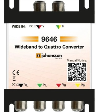 ПРЕОБРАЗОВАТЕЛЬ ШИРОКОПОЛОСНОГО СИГНАЛА QUATTRO MS-9646 JOHANSSON