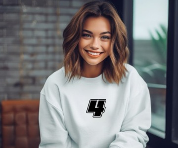 термопереводка для футболки СПОРТИВНЫЙ НОМЕР 4 размер 20 х 21,4 см