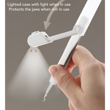 Изогнутый пинцет от черных точек с защитной крышкой с подсветкой 9B