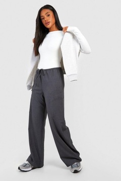 БЕЛОЕ БОДИ BOOHOO CLASSIC С ДЛИННЫМИ РУКАВАМИ IFZ NG2__XL