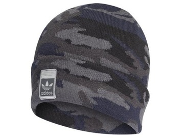 Czapka adidas Originals H25293 CAMO BEANIE Czarna OSFW