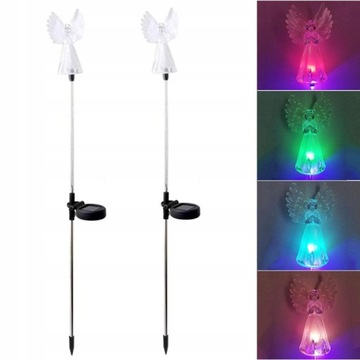 anioł światło słoneczne lampy ogrodowe paliki 2szt