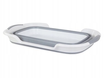 Большая складная силиконовая чаша со сливом для белья.