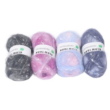 4 рулона блестящей пряжи по 152 ярда каждый Soft Craft DIY LB