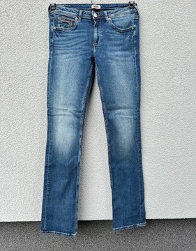 Tommy Hilfiger Jeans W27 L32 granatowe spodnie jeansowe damskie proste