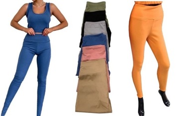 LEGGINSY PRĄŻKOWANE SPODNIE PRĄŻEK GETRY 4XL/5XL