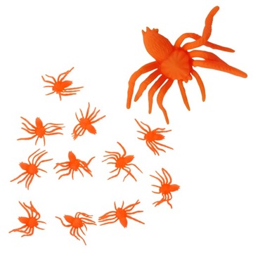 PAJĄKI PAJĄK GUMOWY SZTUCZNE NA HALLOWEEN 5 cm 12SZT