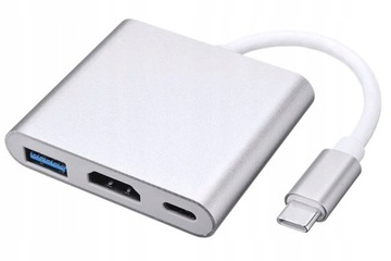 АДАПТЕР многопортовый АДАПТЕР 3 В 1 ХАБ USB-C на HDMI USB 3.0 USB-C