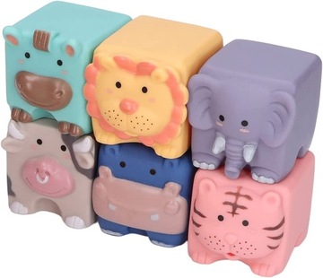 6× МЯГКИЕ СЕНСОРНЫЕ СТРОИТЕЛЬНЫЕ БЛОКИРИКИ МОНТЕССОРИ