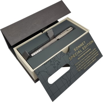 PARKER Pióro wieczne Sonnet Premium Chiselled srebrny blask CT (F)