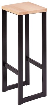 HOKER loft metal / drewno 90 cm - stołek, krzesło