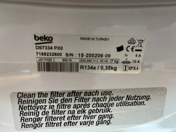 Сушилка для белья BEKO DS7334 PX0