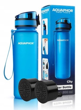 BIDON FILTR BUTELKA AQUAPHOR CITY BLUE + 2 WKŁADY