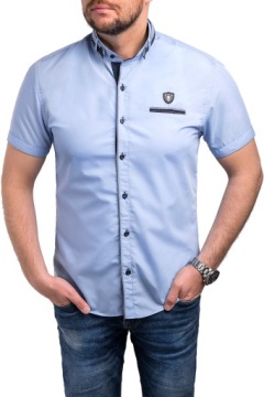 S - KOSZULA MĘSKA KRÓTKI RĘKAW 19617A REGULAR