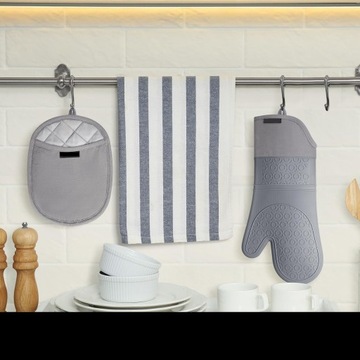 Термостойкие силиконовые прихватки, гибкие, комплект из 2 шт.