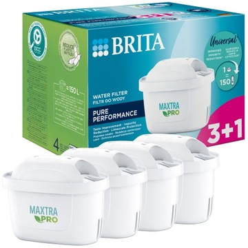 Wkład filtrujący Brita Maxtra Pro filtr do wody do dzbanek Brita Glass 4x