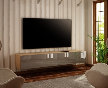 ПОДВЕСНОЙ ШКАФ ПОД ТЕЛЕВИЗОР 140 СМ БЛЕСК, АКЦИЯ!!