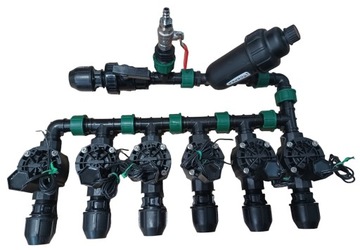 Zestaw automatycznego systemu nawodnienia 6 sekcji Rain Bird filtr rura 32