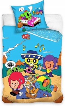 Brawl Stars zestaw poszewek na kołdrę poduszkę 140 x 200 cm
