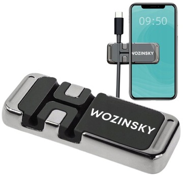 UCHWYT SAMOCHODOWY NA TELEFON MAGNETYCZNY HOLDER ORGANIZER NA KABLE
