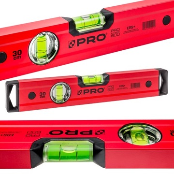 POZIOMNICA POZIOMICA PRO600 MALOWANA CZERWONA 30 CM System ERS+