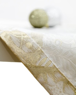 Кремовый экру Экри Золотой Рождество репетитор на столе 90x90