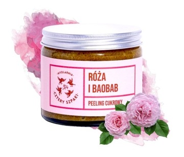 CZTERY SZPAKI peeling do ciała róża i baobab