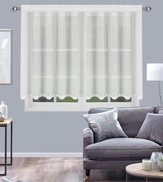 ШТОРА СО СКУЧНОЙ 150х400 БЕЛАЯ ВУАЛЬ ПРЯМАЯ ШТОРА