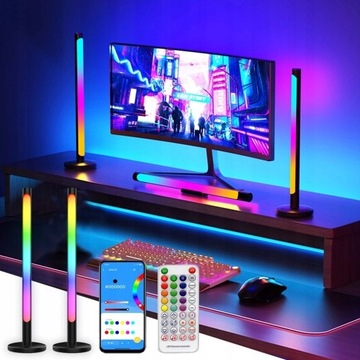 2X СВЕТОДИОДНЫЙ УГЛОВОЙ ТОРШЕР RGB С ДИСТАНЦИОННЫМ УПРАВЛЕНИЕМ