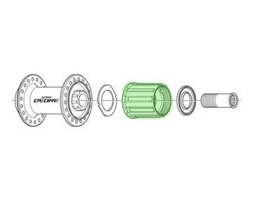 Головка втулки свободной втулки Shimano Deore FH-M595/M529 8