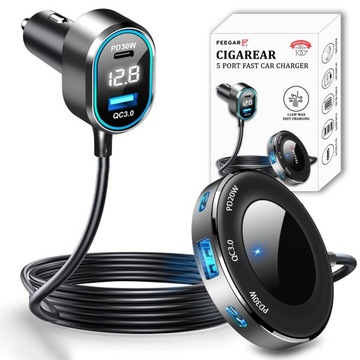 РАЗДЕЛИТЕЛЬ ПРИЖИГАЛКИ FEEGAR 12-24В 5USB