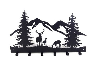 Настенная вешалка для одежды, ключей, Moose Forest Puzzle