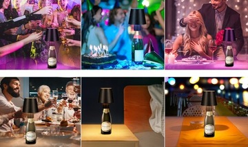 BEZPRZEWODOWA LAMPA ŚCIEMNIANA DO BUTELEK WINA