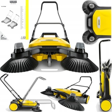 KARCHER S 6 TWIN LARGE РУЧНАЯ ПОДМЕТАЛЬНАЯ МАШИНА С ДВУМЯ ЩЕТКАМИ, РЕГУЛИРОВКА ПО ШИРИНЕ